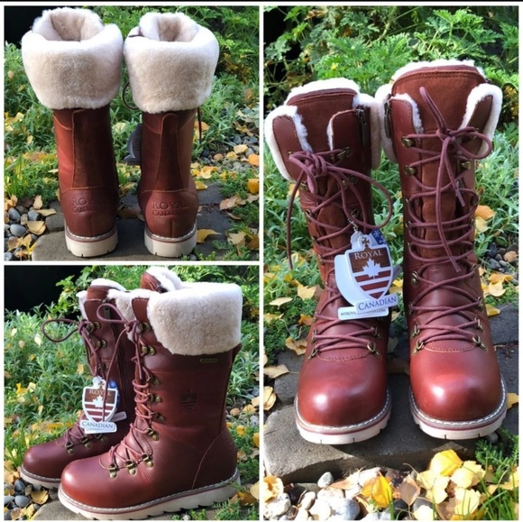 Warm Winter Boots, Sherpa Lined, Royal Canadian - Picture 1 of 8